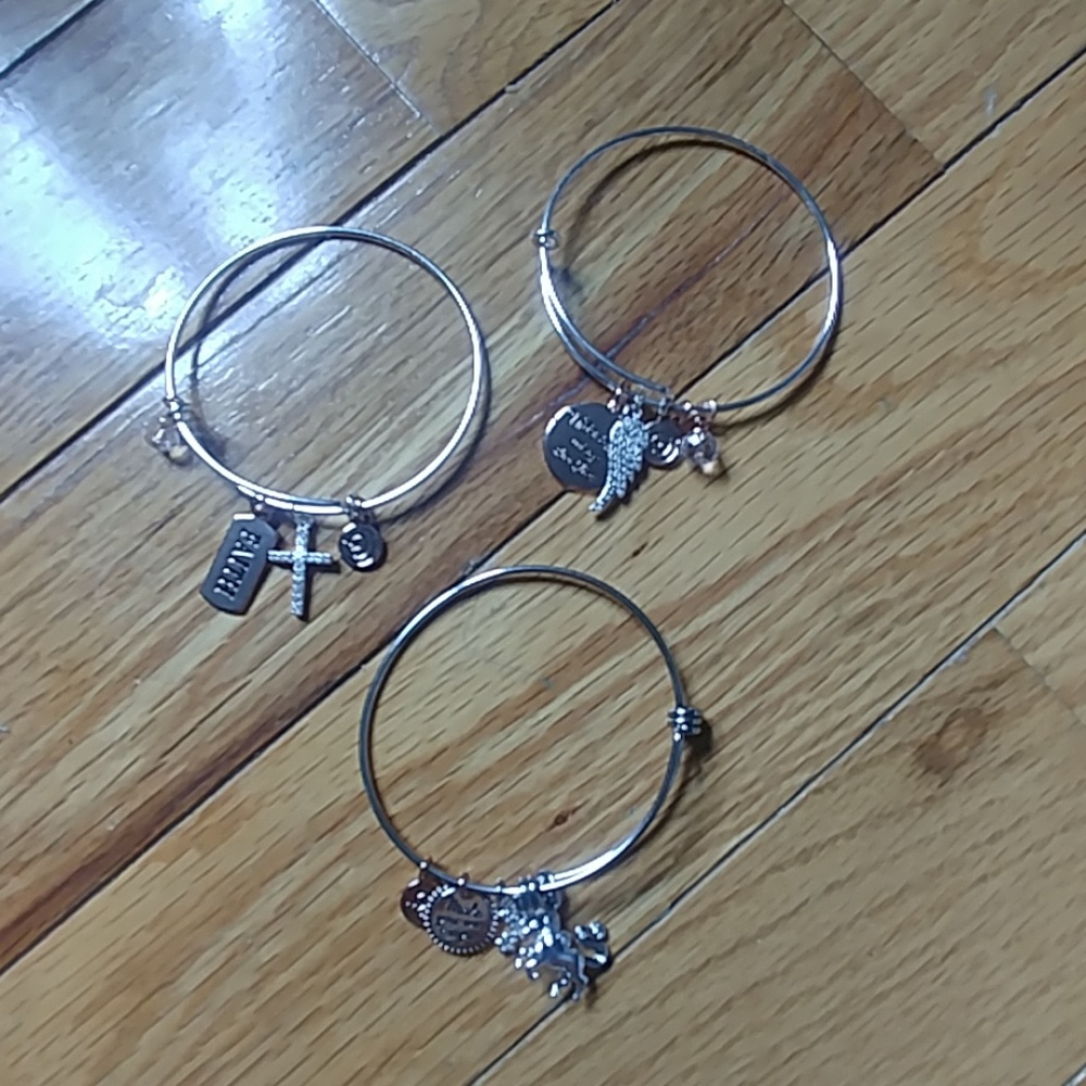 Rose Gold Charm Bracelet Set (3)